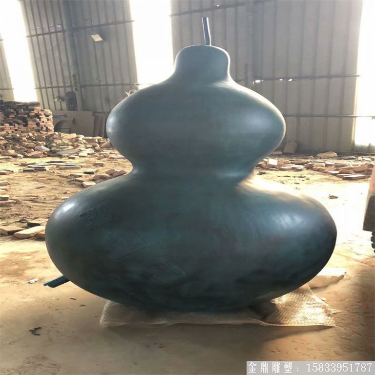 鑄銅葫蘆雕塑 噴水仿青銅葫蘆雕塑